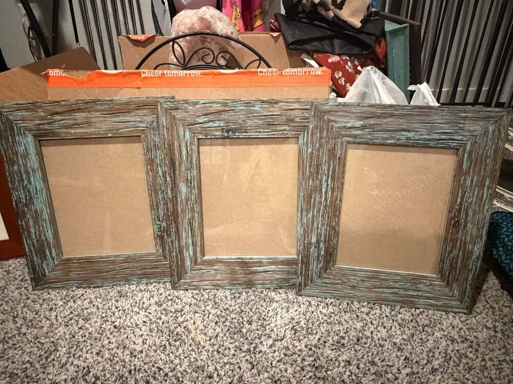 Rustic Distressed Wood Picture Frames Set of 3